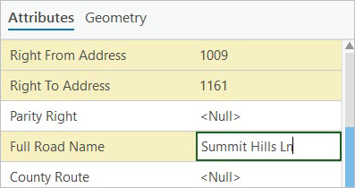 Corrected road name Corrected road name